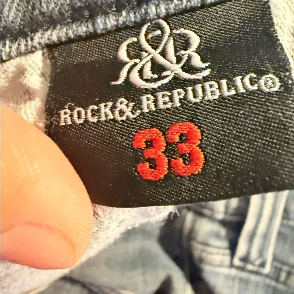 Rock & Republic Blue Straight Leg Jeans